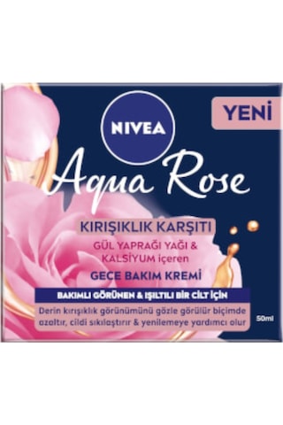 Nivea Aqua Rose Kırışıklık Karşıtı Gece Bakım Kremi 50 ML