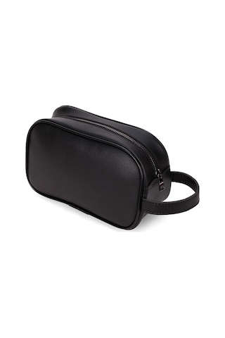 Newish Polo Erkek Deri Portföy Clutch Traş Kozmetik Bakım Ve Günlük El Çantası New366 Siyah