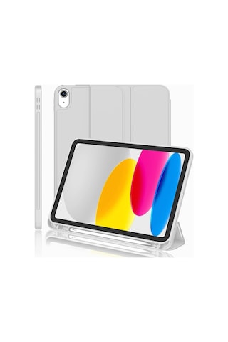 Apple Uyumlu iPad 11.nesil 2025 / 10.nesil 2022 Kalem Bölmeli Standlı Smart Kılıf Kapaklı Kılıf