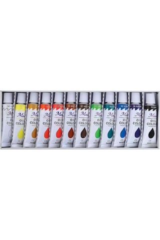 Masis 12 Renk Yağlı Boya Seti 9 ML Tüp