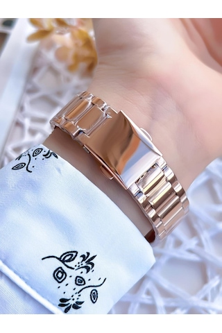Ferro Rose Gold Renk 3 Atm Suya Dayanıklı Çelik Kordon Özel Tasarım Kadın Kol Saati Bfl2126awt-c