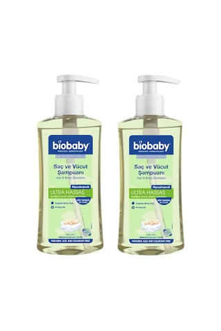 Biobaby Ultra Hassas Bebek Saç Ve Vücut Şampuanı 2 x 500 ML Biobaby Ultra Hassas Bebek Saç Ve Vücut Şampuanı 2 x 500 ML