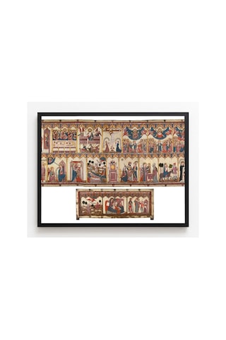 Klasik Sanat İsa Ve Meryem'in Hayatı Retablosu Çerçevesiz Poster 21x30 Cm A4 Tablo Yağlı Boya