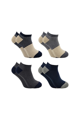 Kardeşler Çorap Erkek Patik Çok Renkli 4"lü Paket Çok Renkli - 864776348 Çok Renkli