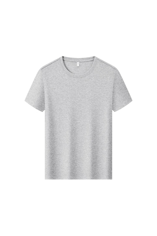 New Performance Premium Basic T-shirt 75.9% Pamuk 24.1% Polyester Desenli Gri