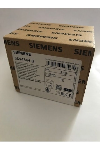 Siemens 5SV5344-6 40A 30Ma 400V 4 Pol 3 Faz+Nötr Kaçak Akım Rölesi