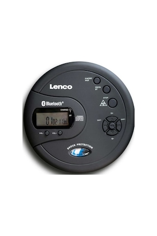 Lenco Cd-300bk - Darbeye Dayanıklı Taşınabilir Bluetooth Cd-mp3 Çalar - Siyah