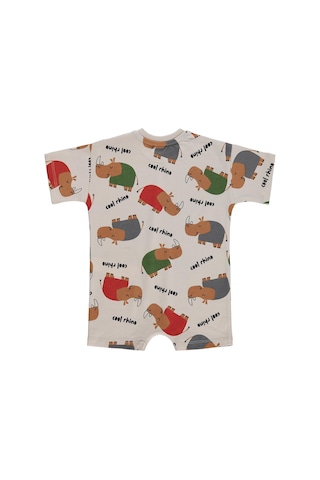 Civil Baby Cool Rhino Baskılı 6-18 Ay Tulum - Bej Taş Rengi