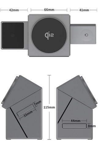 Earldom Wc65 3 İn 1 15w Telefon 2.5w Saat Ve 5w Airpods Uyumlu Charger