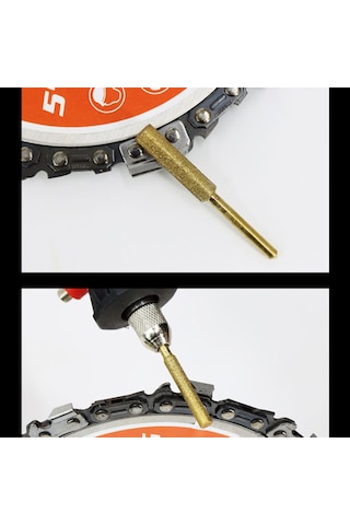 Lemestar Titanyum Kaplama Zincir Testeresi Bileme Aleti Seti, 8 Parça, Elektrikli Testereler İçin Yüksek Performans