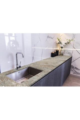 Üstü Kaplama Folyosu Mutfak Tezgahı Kaplama Doğal Mermer Granit 70 Cm X 5 Metre Çok Renkli