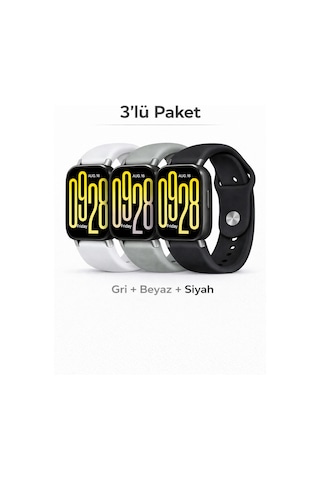 Xiaomi Redmi Watch 5 Active / Watch 5 Lite Uyumlu 3'lü Yumuşak Soft Yüksek Kalite Spor Kordon