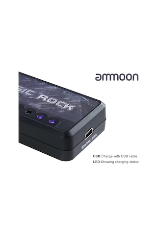 Ammoon Classıc Rock Elektro Gitar Kulaklık Amplifikatörü Klasik Rock Distortion Siyah