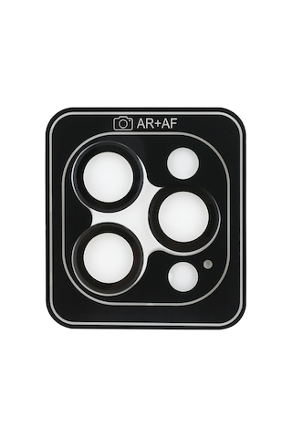Apple Uyumlu iPhone 15 Pro Max Guess Lisanslı Metal Kamera Lens Koruyucu Siyah