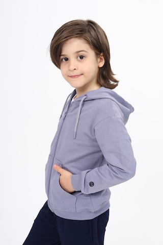 Toontoy Kids Toontoy Erkek Çocuk Baskılı Hırka Koyu Gri