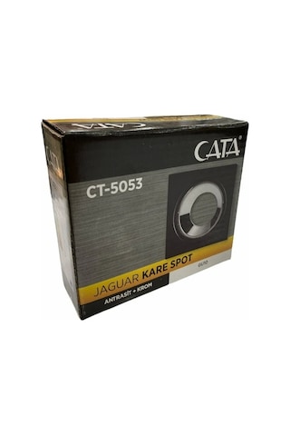 Cata Jaguar Gu-10 Duylu Siyah-platin Sıva Altı Kare Spot Ampulsüz