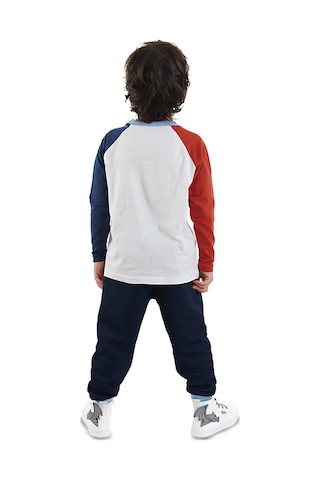 Denokids Bricks Dino Erkek Çocuk T-shirt Pantolon Takım Renkli