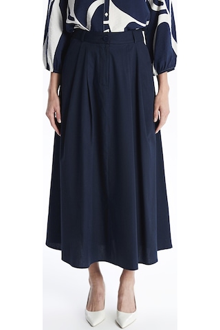 Lcwaıkıkı Classic Lacivert Standart Fit Poplin Kadın Etek
