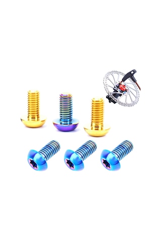 Mufunye Tc4 Titanyum M5x10mm T25 Bisiklet Fren Diski Cıvataları Hafif Ve Dayanıklı, 12 Li Set, Renk Seçenekli Siyah