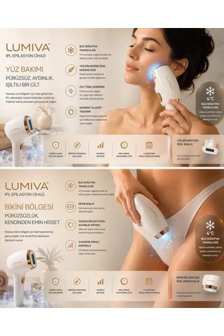 Lumiva Lv002 Buz Soğutmalı Ipl Lazer Epilasyon Cihazı - 9 Seviye 3 Mod 2 Başlık Cilt Gençleştirme Ve Akne Azaltma Modu