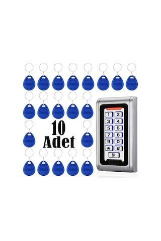 P110 Rfid Elektronik Şifreli Kartlı Kapı Açma Kilit 10 TAG