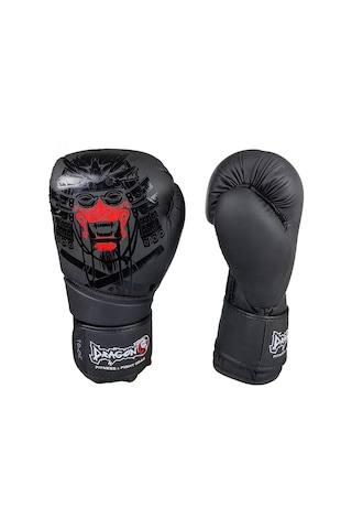 Yakuza Kick Boks Eldiveni Muay Thai 3 5metre Bandajı Şeffaf Dişlik Siyah 16 Oz Genel