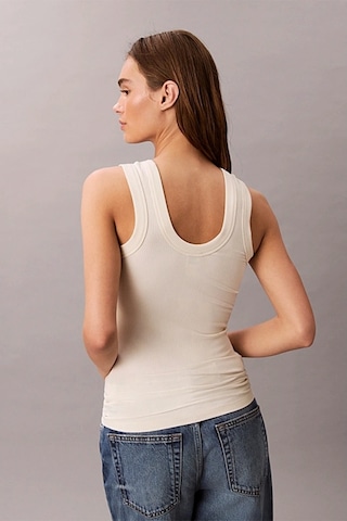 Calvin Klein Jeans Kadın Modal Fitilli Beyaz Bluz Lv044c900g-pba Beyaz