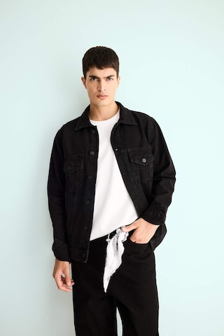 Defacto Regular Fit Düğmeli Cepli Jean Ceket F4738ax25aunm40 Siyah