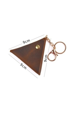 Trendooze 18l-102 Eski Parça Mini Bozuk Cüzdan El Yapımı Kahve Renk Kahverengi Kahverengi