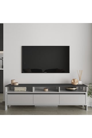 Atlas 3 Kapaklı Tv Ünitesi 160 Cm Antrasit - Gri