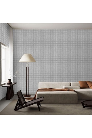 Adawall Muse Koleksiyonu- 25102-2 Açık Gri Dokulu Silinebilir Nonwoven Vinil Duvar Kağıdı 1.06x15.6m, 16.5m²