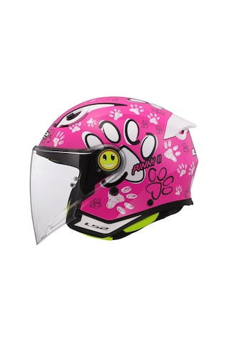Ls2 Funny 2 Yarım Çocuk Çene Açılır Kask Pembe