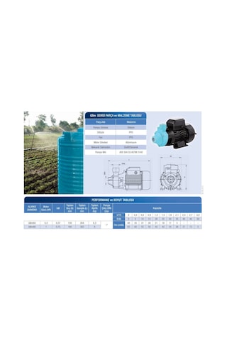 Alarko Jet Qbm-80 - 1 Hp - 220 V Tek Kademeli Periferik Santrifü