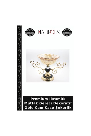 Premium İkramlık Mutfak Gereci Dekoratif Obje Cam Kase Şekerlik Şeffaf