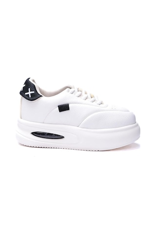 Celira Dvm Ekru Siyah Günlük Kadın Sneaker Spor Ayakkabı Siyah