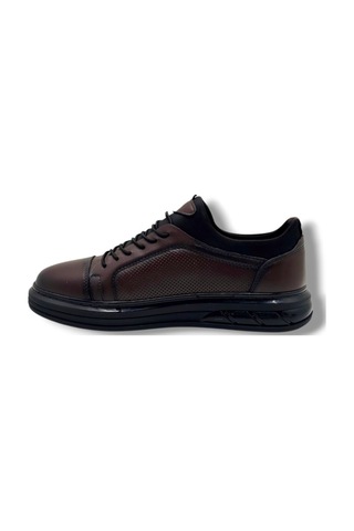 Hidayet Özel 1228-26 Hakiki Deri Streçli Slip On Anatomik Erkek Ayakkabı Kahverengi