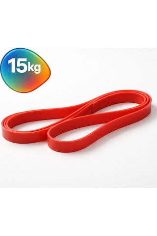 Evapera Tekli Fitness Pilates Cross Barfiks Spor Direnç Lastiği Kas Geliştirme Training Bandı Bant 1 Adet Kırmızı 15kg Çok Renkli