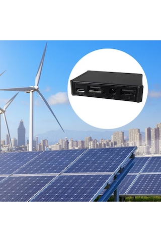 Lemestar Güneş Enerji Usb Kontrolörü - 5v Çift Usb + Type-c + Dc Çıkışlı, 3000ma Maksimum Akım, Led Gösterge Işıklı, Taşınabilir Abs Malzeme