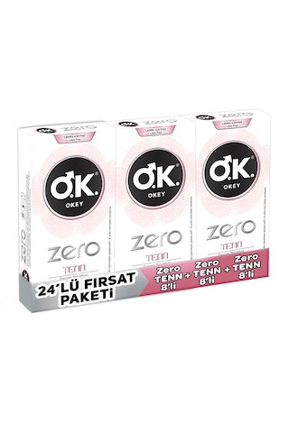 Okey Zero Tenn Prezervatif 3 x 8'li