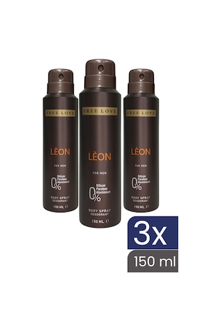 Free Love Leon Erkek Deodorant 3 x 150 ML