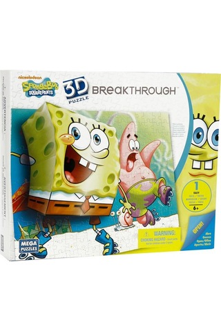 Mega Puzzle 110 Parça 3 Boyutlu Puzzle Breakthrough Sponge Bob 2