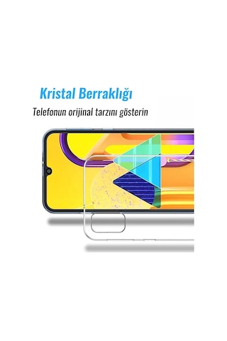 Samsung Galaxy Uyumlu A31 Kılıf Şeffaf Kamera Korumalı Silikon