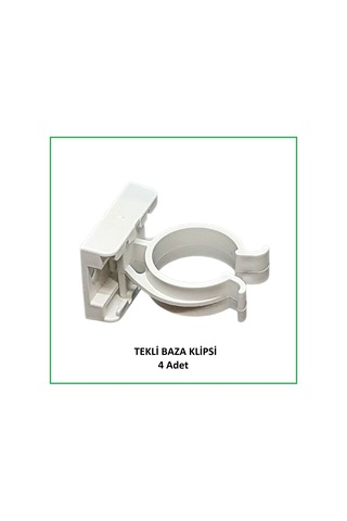Baza Klipsi Tekli 4 Adet Beyaz