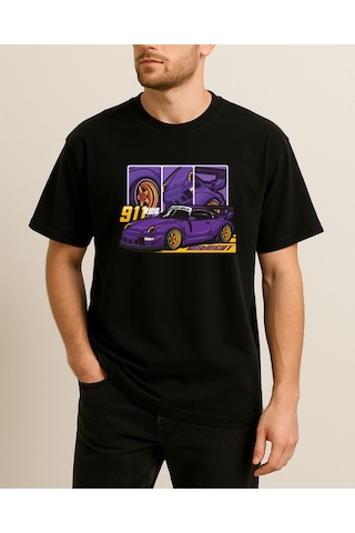 Hugo Boss 911 Baskılı T-shirt Siyah