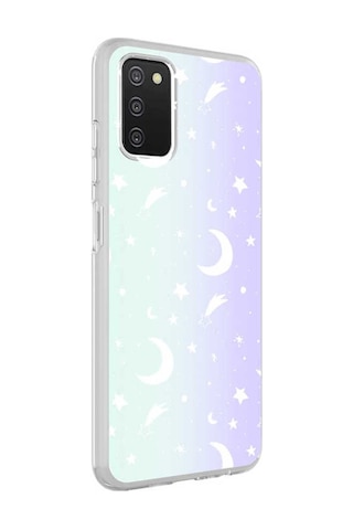 Galaxy A03s Kılıf Zore M-blue Desenli Kapak Moon No4