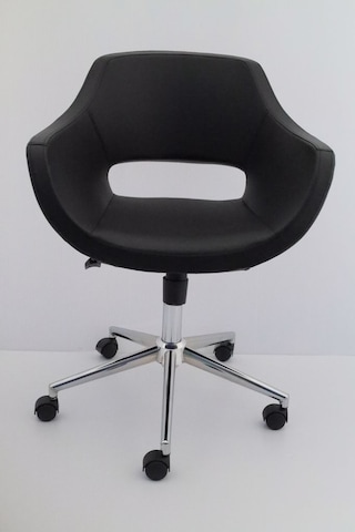 Ultra Siyah Deri Ofis Koltuğu