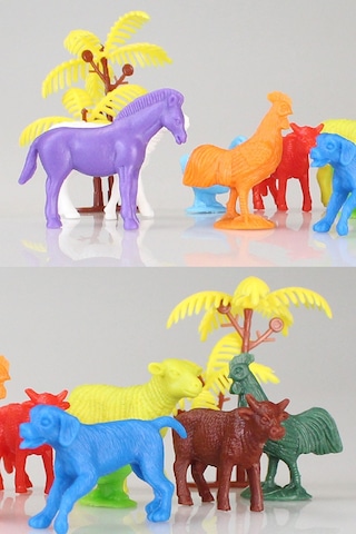 Toy Play 48 Parça Renkli Mini Çiftlik Hayvanları Figür Seti 4-6 Cm Sku676
