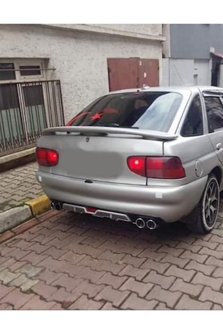 Oto H.i.t. Ford Escort Uyumlu Body Kit Difüzör 4 Çıkış Gri Yuvarlak