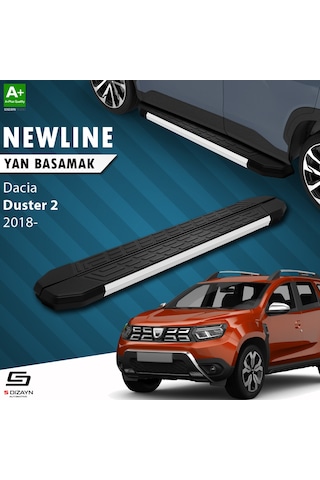 S-dizayn Dacia Duster 2 Newline Aluminyum Yan Basamak 183 Cm 2018-2023 A+ Kalite
