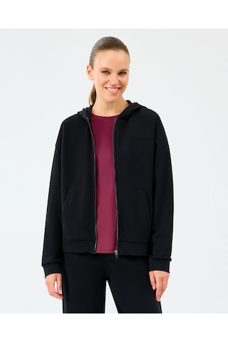 Skechers W Essential Full Zip Sweatshirt Kadın Siyah Sweatshirt S2610016-3817 Siyah